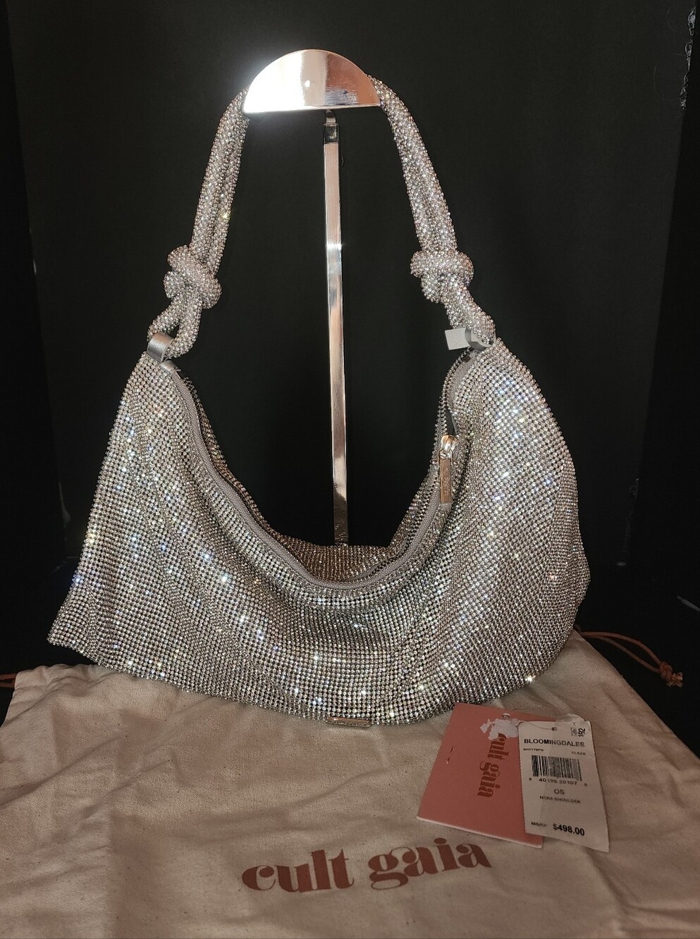 NWT Cult Gaia HERA NANO RHINESTONE SHOULDER BAG $428